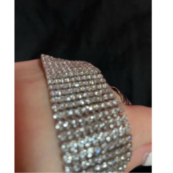 *New* Elegant 14 Inch Long Rhinestone Choker - Picture 5 of 6